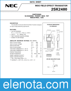 NEC 2SK2480 datasheet