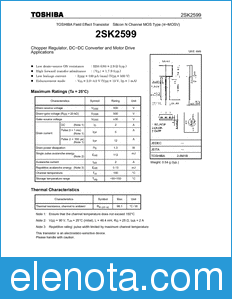 Toshiba 2SK2599 datasheet