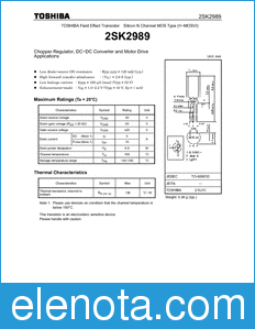 Toshiba 2SK2989 datasheet