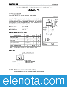 Toshiba 2SK3074 datasheet
