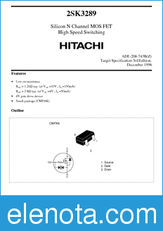 Hitachi 2SK3289 datasheet