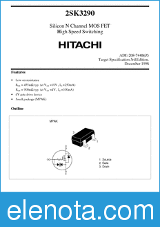 Hitachi 2SK3290 datasheet