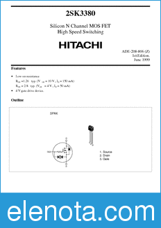 Hitachi 2SK3380 datasheet