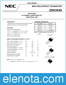 NEC 2SK3430 datasheet