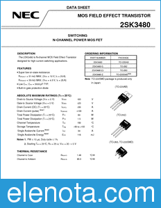 NEC 2SK3480 datasheet