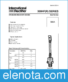 International Rectifier 300HFU-100 datasheet