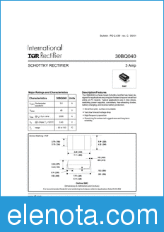 International Rectifier 30BQ040 datasheet