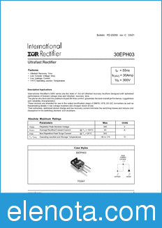International Rectifier 30EPH03 datasheet
