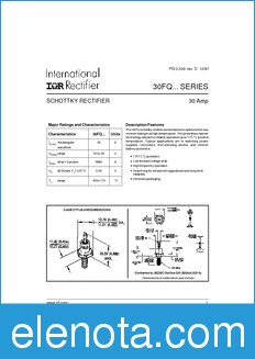 International Rectifier 30FQ datasheet