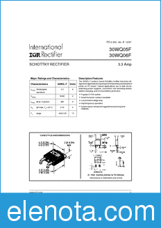 International Rectifier 30WQ06F datasheet