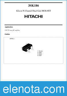 Hitachi 3SK186 datasheet