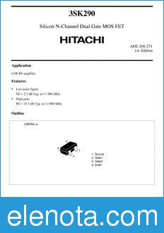 Hitachi 3SK290 datasheet