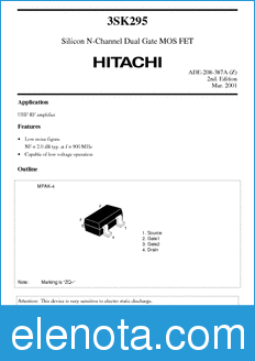 Hitachi 3SK295 datasheet