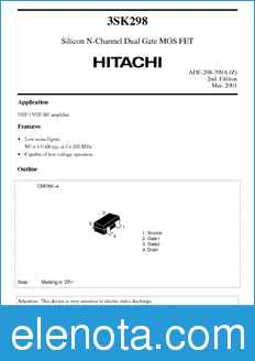 Hitachi 3SK298 datasheet