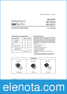 International Rectifier 40L15CG datasheet