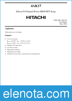 Hitachi 4AK17 datasheet