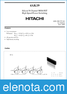 Hitachi 4AK19 datasheet