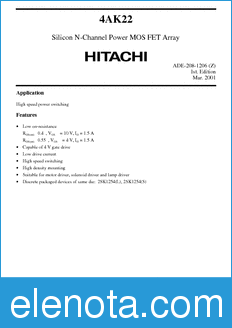 Hitachi 4AK22 datasheet