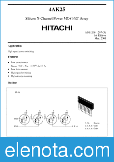 Hitachi 4AK25 datasheet