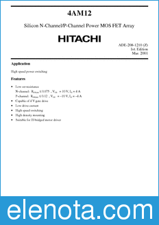 Hitachi 4AM12 datasheet