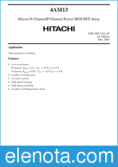 Hitachi 4AM13 datasheet