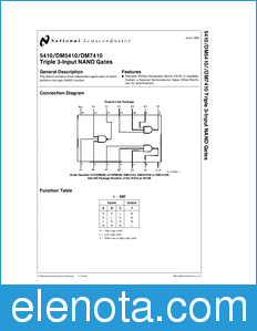 National Semiconductor 5410 datasheet