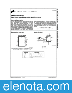 National Semiconductor 54122 datasheet