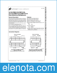National Semiconductor 54151A datasheet