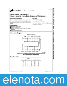 National Semiconductor 54157 datasheet