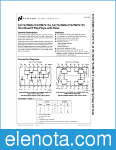 National Semiconductor 54175 datasheet