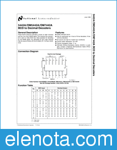 National Semiconductor 5442A datasheet