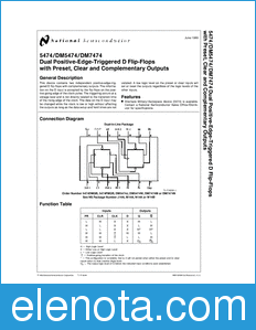 National Semiconductor 5474 datasheet