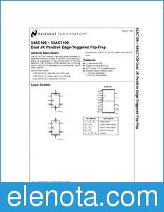 National Semiconductor 54AC109 datasheet