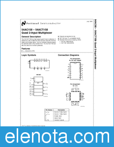 National Semiconductor 54AC158 datasheet