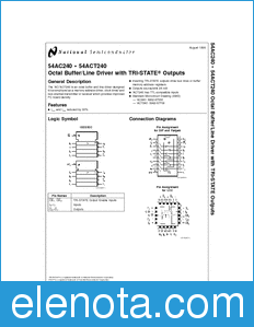 National Semiconductor 54AC240 datasheet