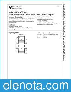 National Semiconductor 54AC244 datasheet