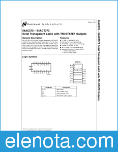 National Semiconductor 54AC373 datasheet