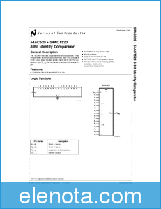 National Semiconductor 54AC520 datasheet