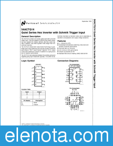 National Semiconductor 54ACTQ14 datasheet