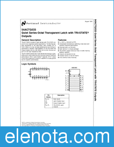 National Semiconductor 54ACTQ533 datasheet