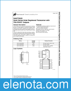 National Semiconductor 54ACTQ543 datasheet
