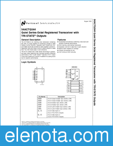 National Semiconductor 54ACTQ544 datasheet