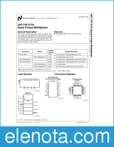 National Semiconductor 54F157A datasheet