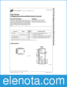 National Semiconductor 54F169 datasheet