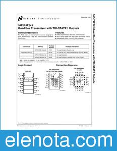 National Semiconductor 54F243 datasheet