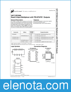 National Semiconductor 54F258A datasheet
