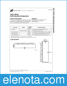 National Semiconductor 54F521 datasheet
