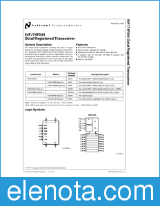 National Semiconductor 54F544 datasheet