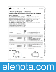 National Semiconductor 54F646 datasheet