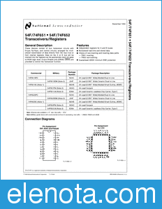 National Semiconductor 54F651 datasheet